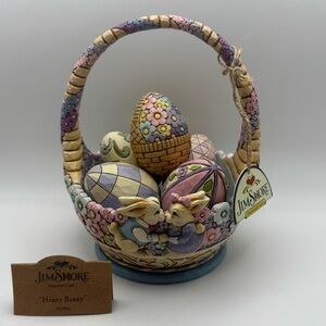 Jim Shore Heartwood Creek Easter Basket Figurine — Honey Bunny w/ Eggs 4023994